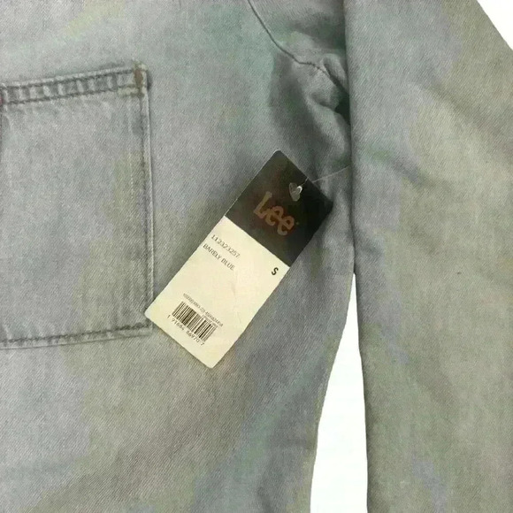 Lee Union-Alls Denim Coveralls Light Wash Long Sleeve Zip Up Barely Blue Small - Picture 5 of 12
